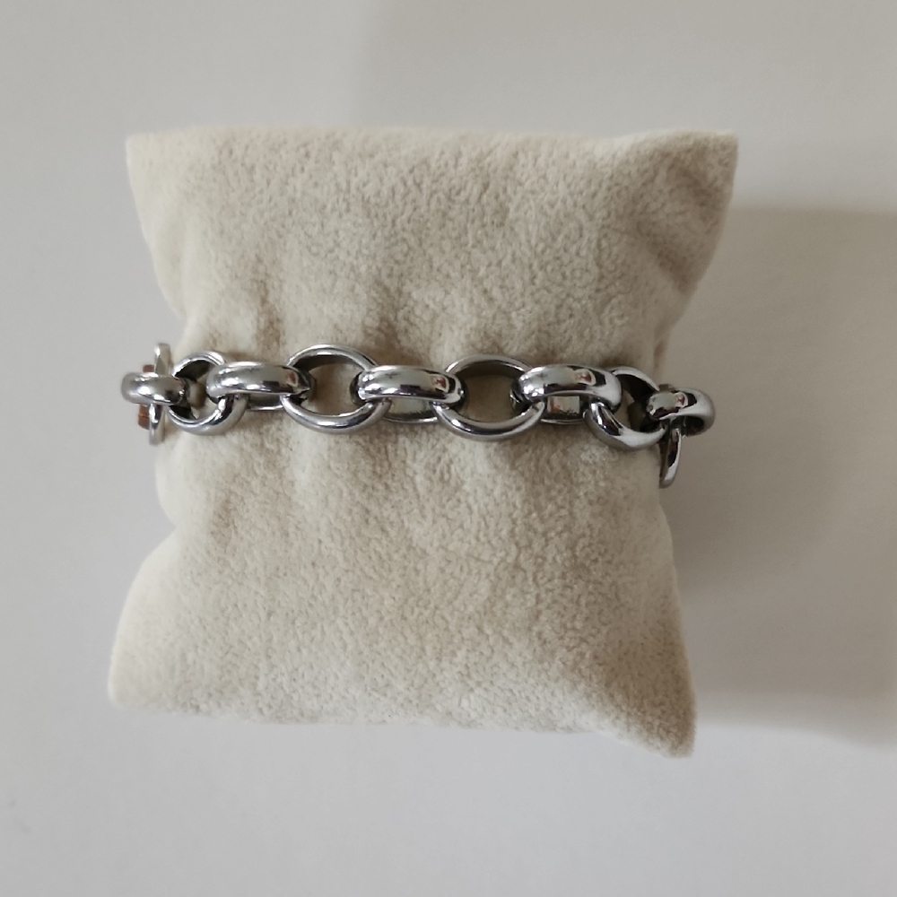 Abbey Bracelet Tan and Silver
